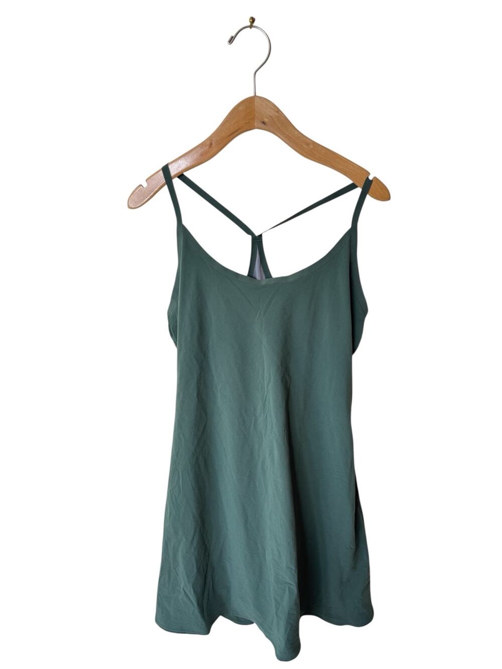 OUTDOOR VOICES Racerback Tank Dress Size Medium Olive Green